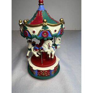 Vintage Carousel Christmas Merry‎ Go Round, Holiday Decor, w/Santa WON'T TURN ON